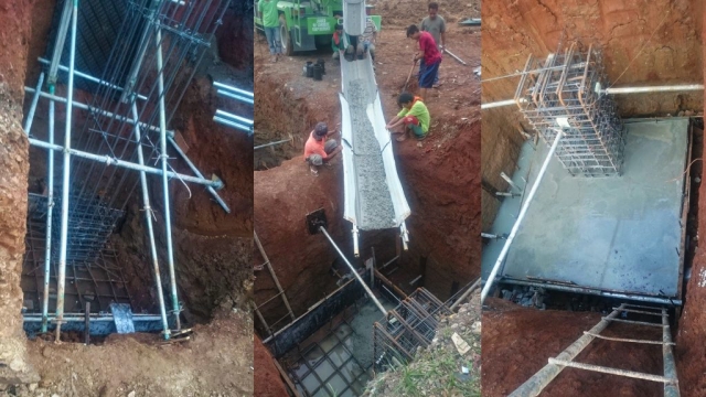 Concreting of footing.